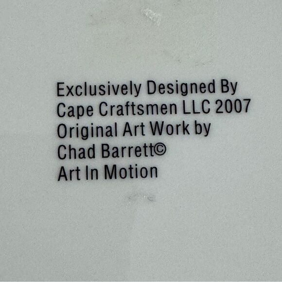 2 Cape Craftsman Chad Barrett Art in Motion Palm Tree Plates 2007 - Picture 6 of 6